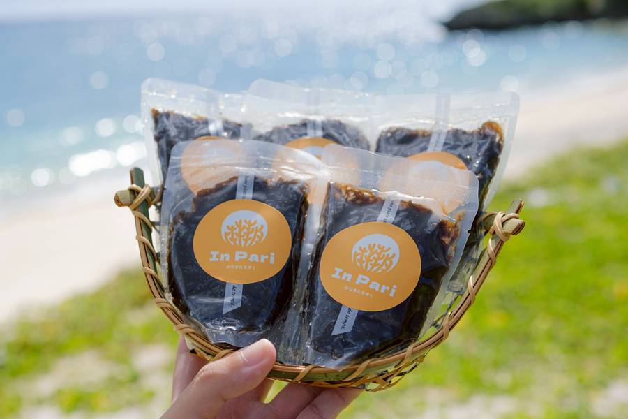 狩俣の海でとれたもずくの商品